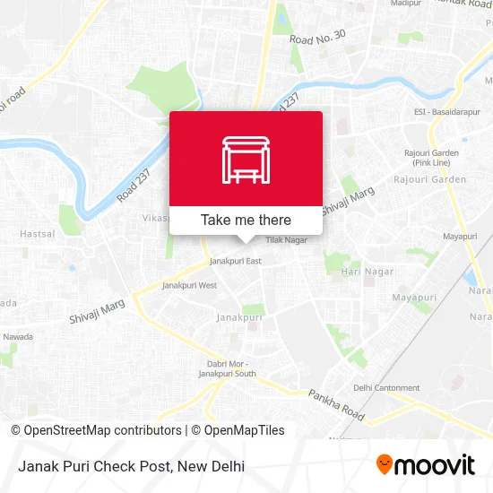 Janak Puri Check Post map