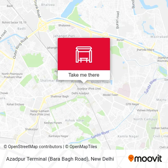 Azadpur Terminal (Bara Bagh Road) map
