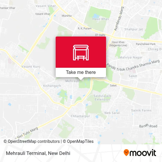 Mehrauli Terminal map