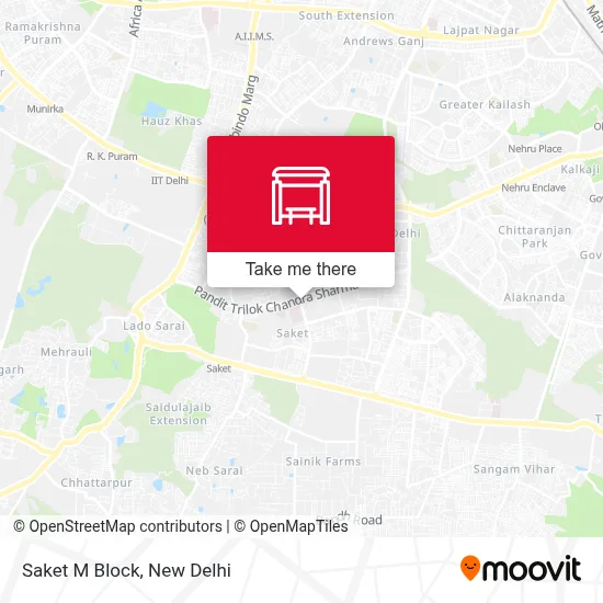 Saket M Block map
