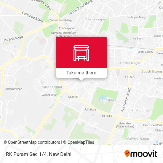 RK Puram Sec 1/4 map