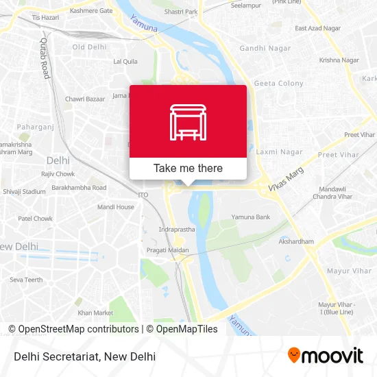 Delhi Secretariat map