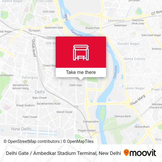 Delhi Gate / Ambedkar Stadium Terminal map