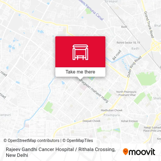 Rajeev Gandhi Cancer Hospital / Rithala Crossing map