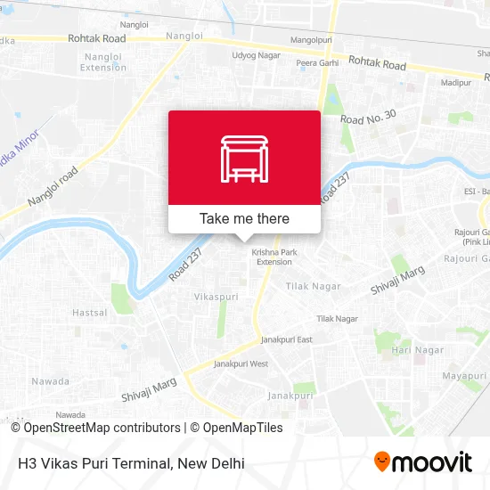 H3 Vikas Puri Terminal map