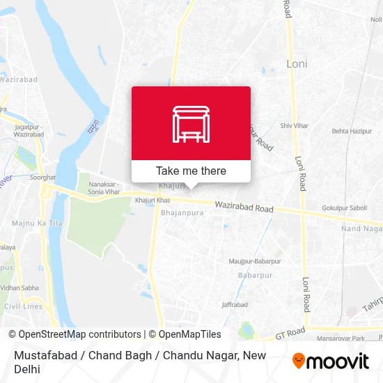Mustafabad / Chand Bagh /  Chandu Nagar map