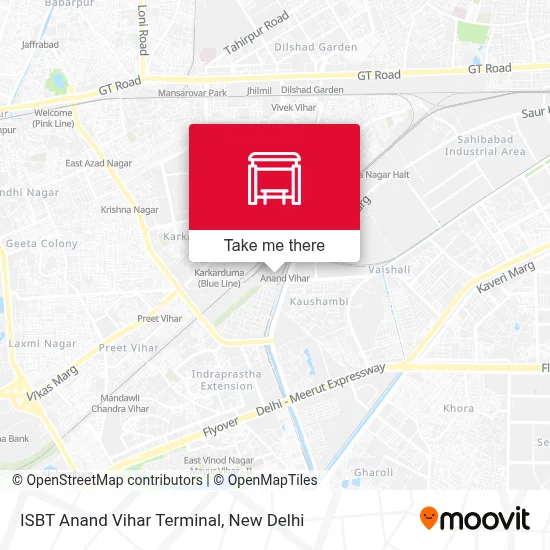 ISBT Anand Vihar Terminal map
