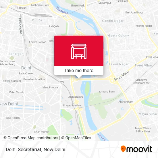 Delhi Secretariat map