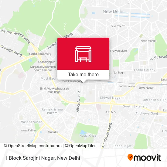 I Block Sarojini Nagar map