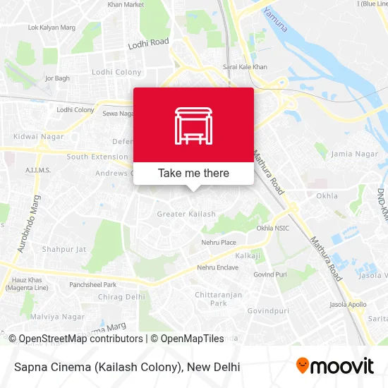 Sapna Cinema (Kailash Colony) map