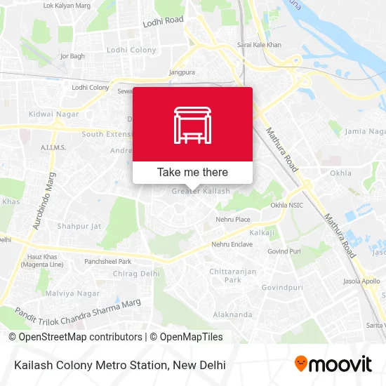 Kailash Colony Metro Station map