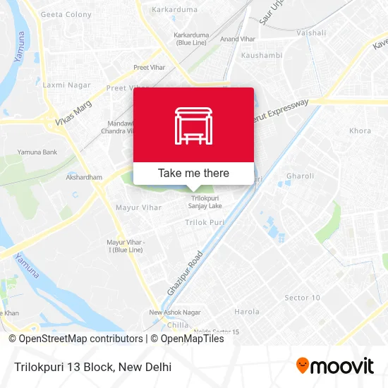 Trilokpuri 13 Block map