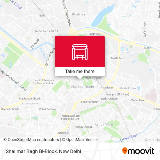 Shalimar Bagh Bl-Block map