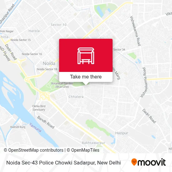 Noida Sec-43 Police Chowki Sadarpur map