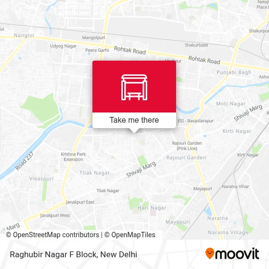 Raghubir Nagar F Block map