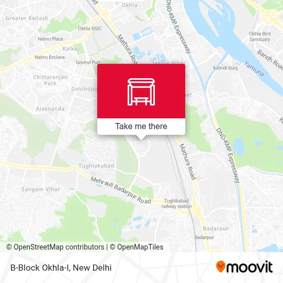 B-Block Okhla-I map