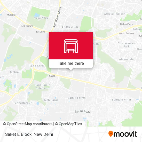 Saket E Block map