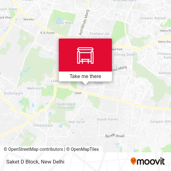 Saket D Block map