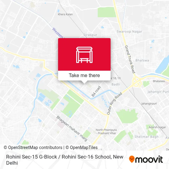 Rohini Sec-15 G-Block / Rohini Sec-16 School map