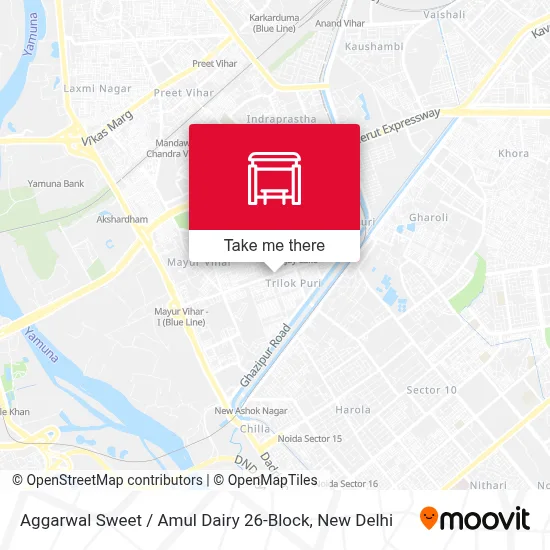 Aggarwal Sweet / Amul Dairy 26-Block map