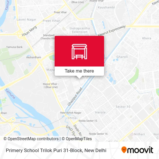 Primery School Trilok Puri 31-Block map