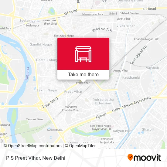 P S Preet Vihar map
