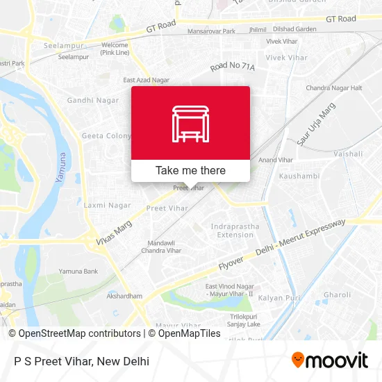 P S Preet Vihar map