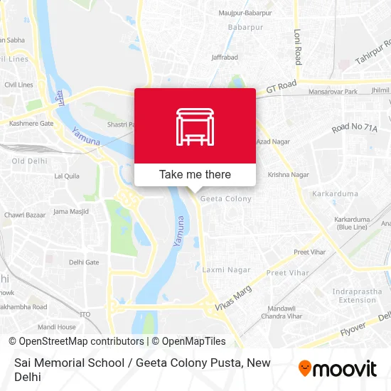 Sai Memorial School / Geeta Colony Pusta map