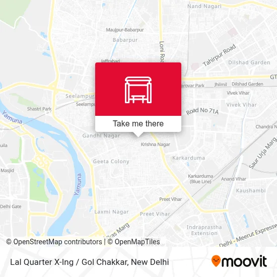 Lal Quarter X-Ing / Gol Chakkar map