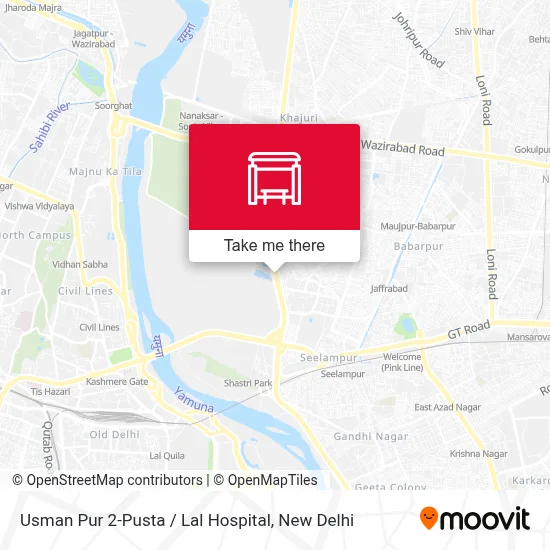 Usman Pur 2-Pusta /  Lal Hospital map