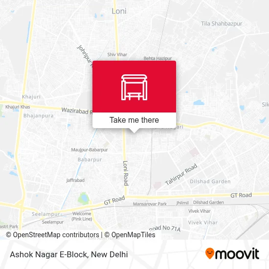 Ashok Nagar E-Block map