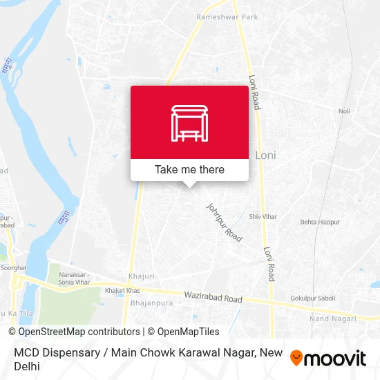MCD Dispensary /  Main Chowk Karawal Nagar map