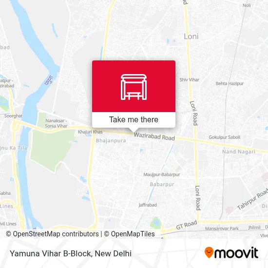 Yamuna Vihar B-Block map