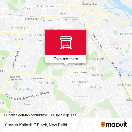 Greater Kailash E-Block map