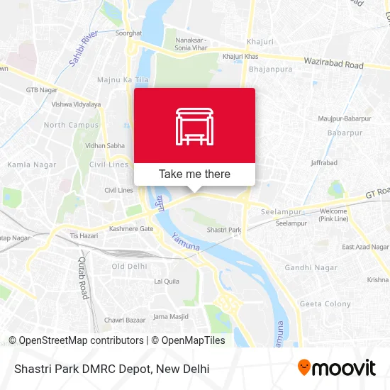 Shastri Park DMRC Depot map