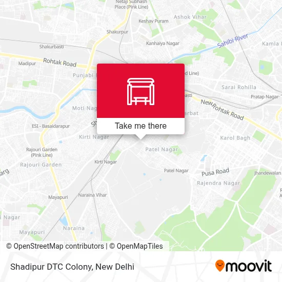 Shadipur DTC Colony map