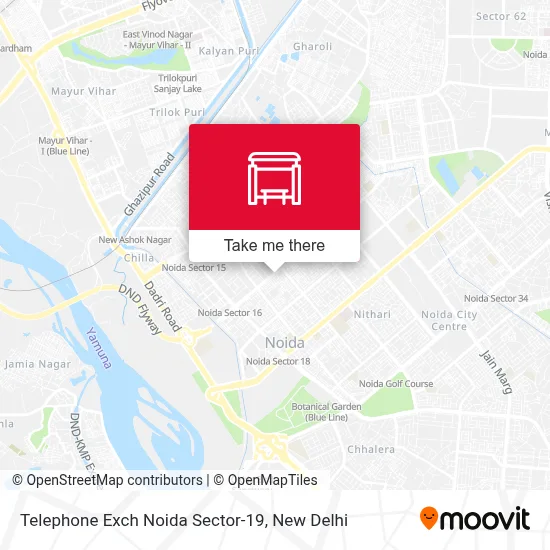 Telephone Exch Noida Sector-19 map