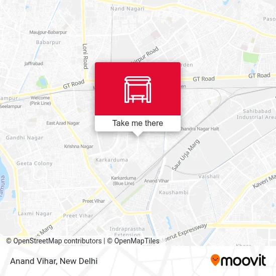Anand Vihar map