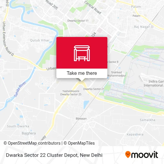 Dwarka Sector 22 Cluster Depot map
