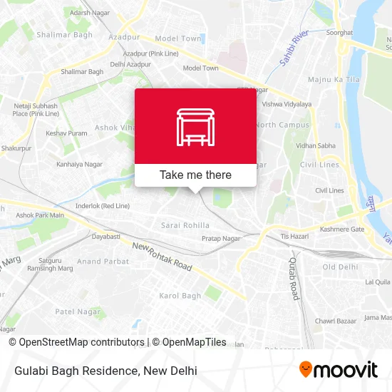 Gulabi Bagh Residence map