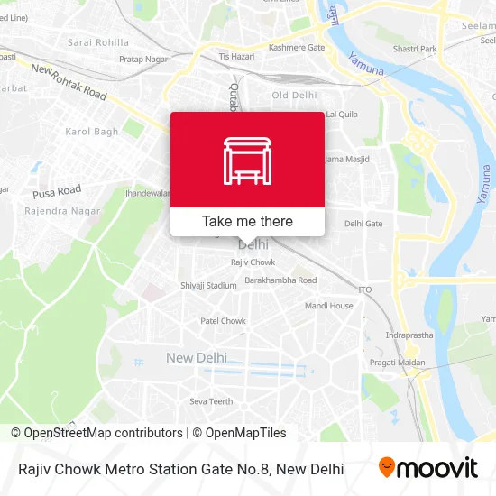 Rajiv Chowk Metro Station Gate No.8 map
