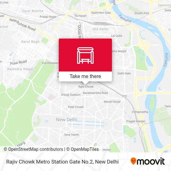 Rajiv Chowk Metro Station Gate No.2 map