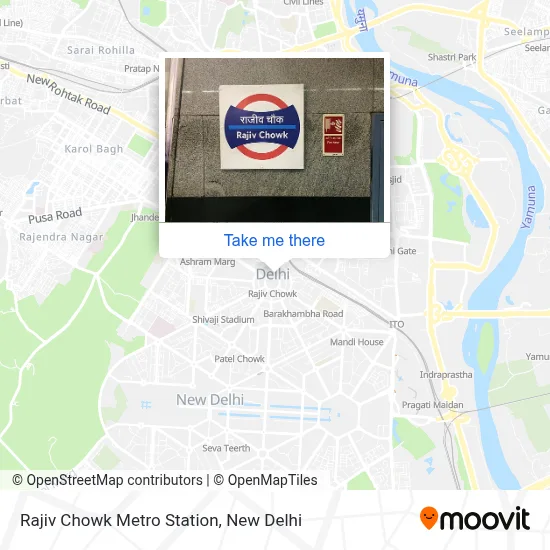 Rajiv Chowk Metro Station map