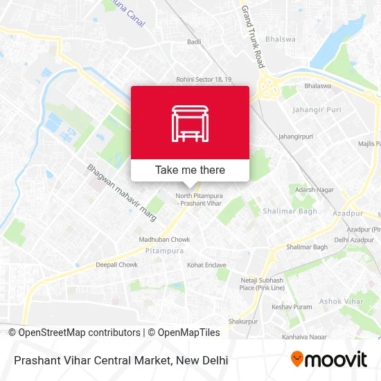 Central Market Prashant Vihar map
