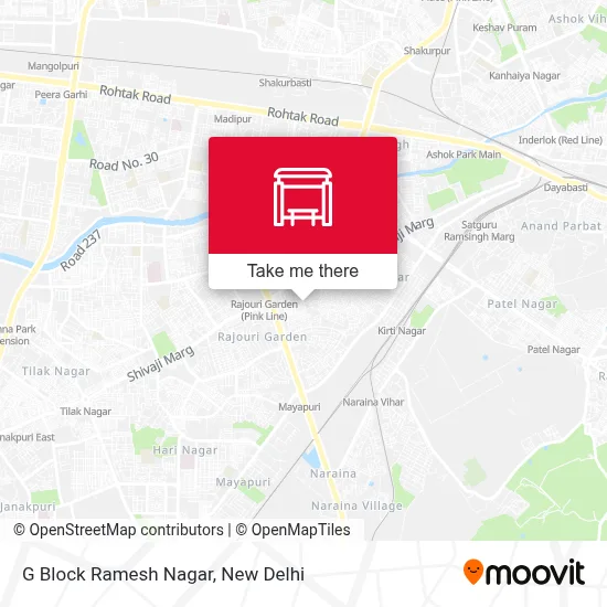 G Block Ramesh Nagar map