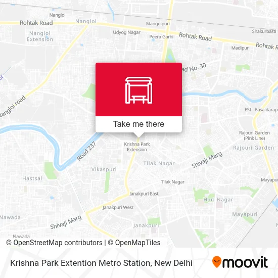 Krishna Park Extention Metro Station map