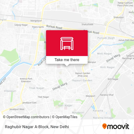 Raghubir Nagar A-Block map