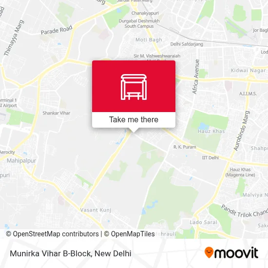 Munirka Vihar B-Block map