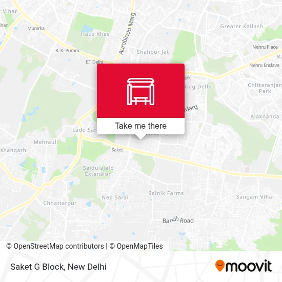 Saket G Block map