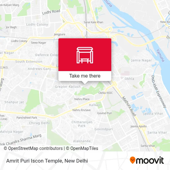 Amrit Puri Iscon Temple map
